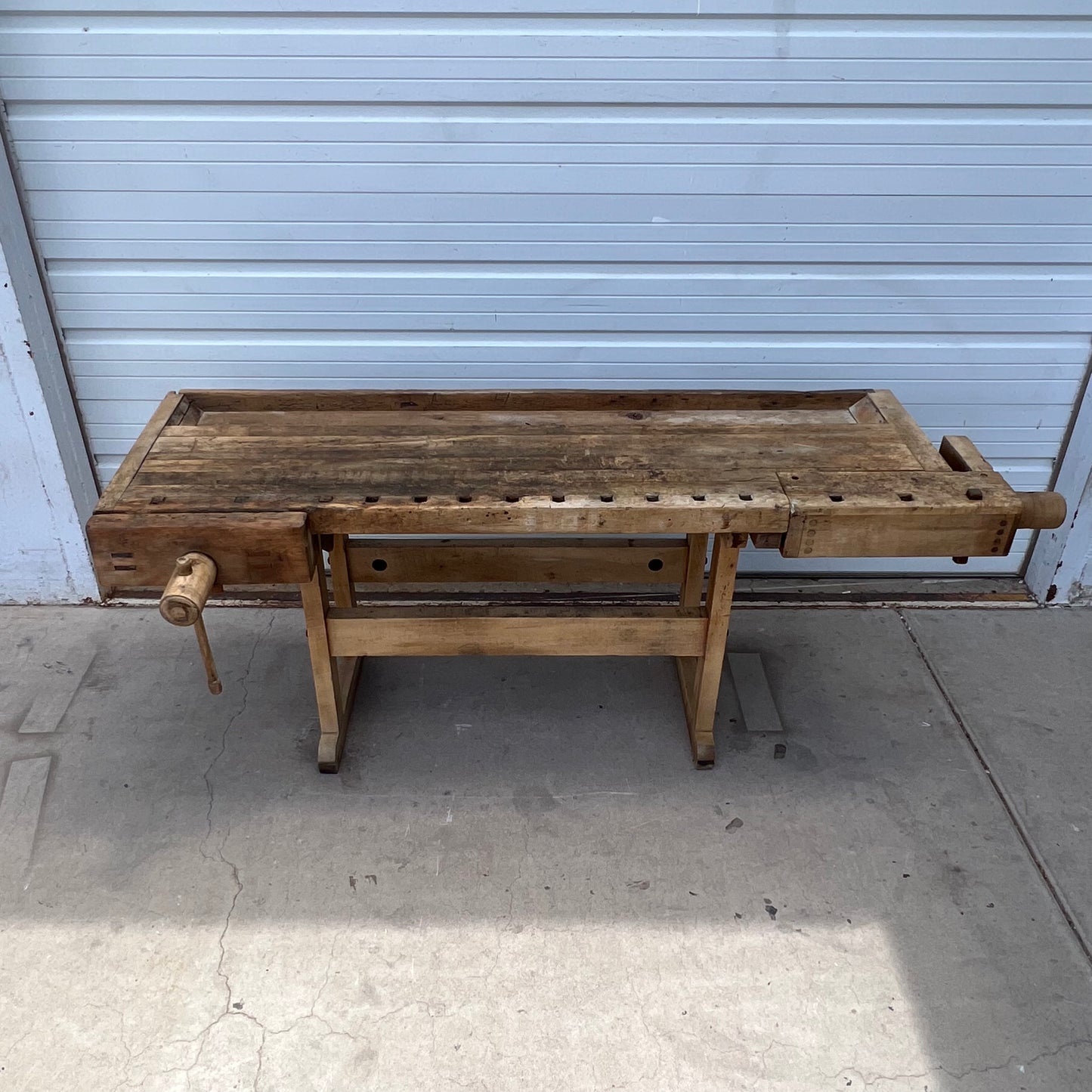French Work Table with Two Vise