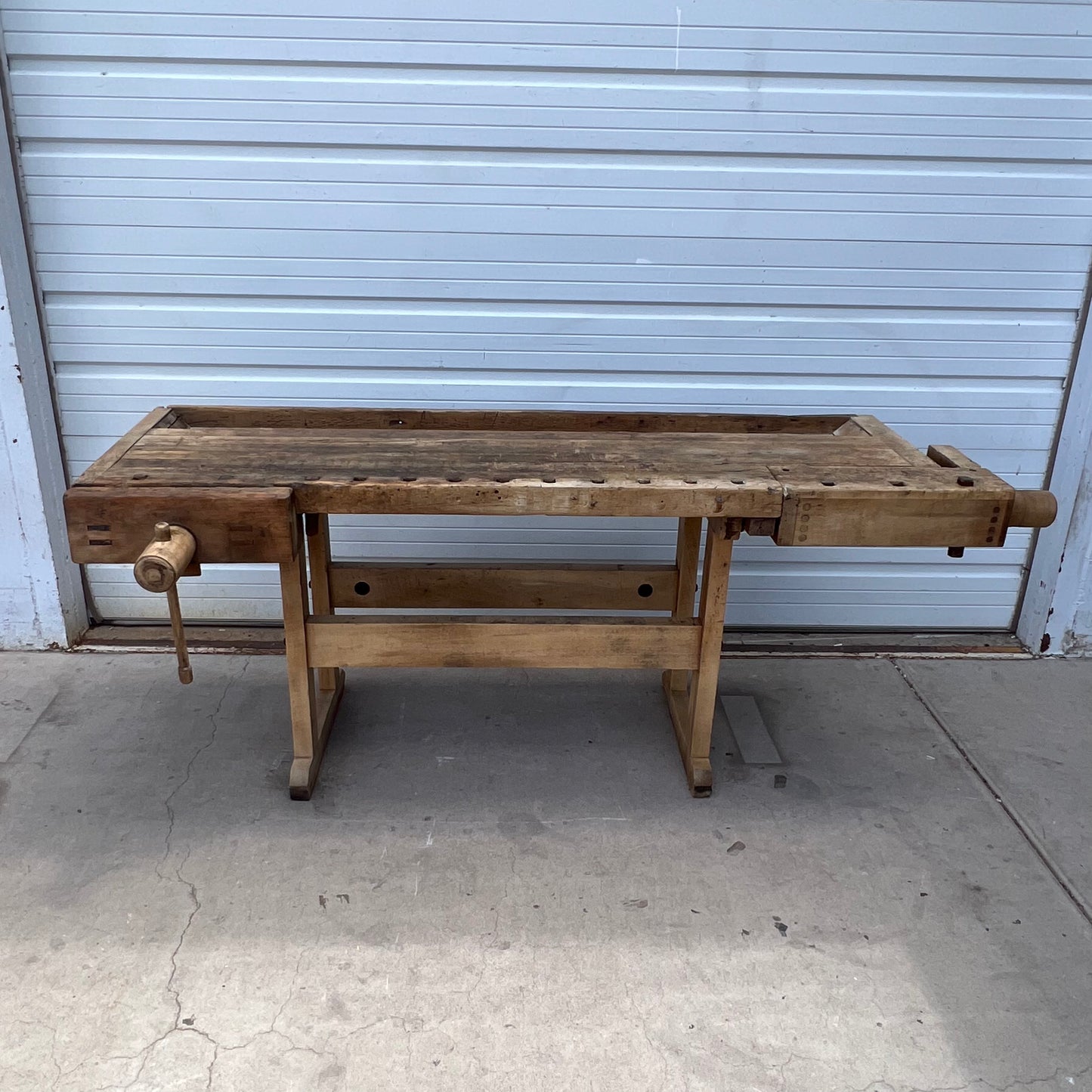 French Work Table with Two Vise