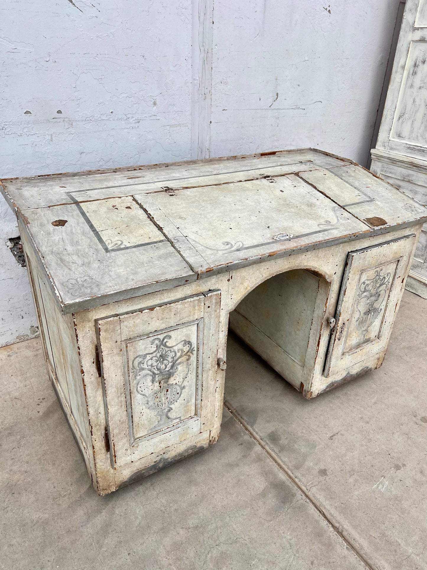 19th C. Swedish Painted Slant Top Desk