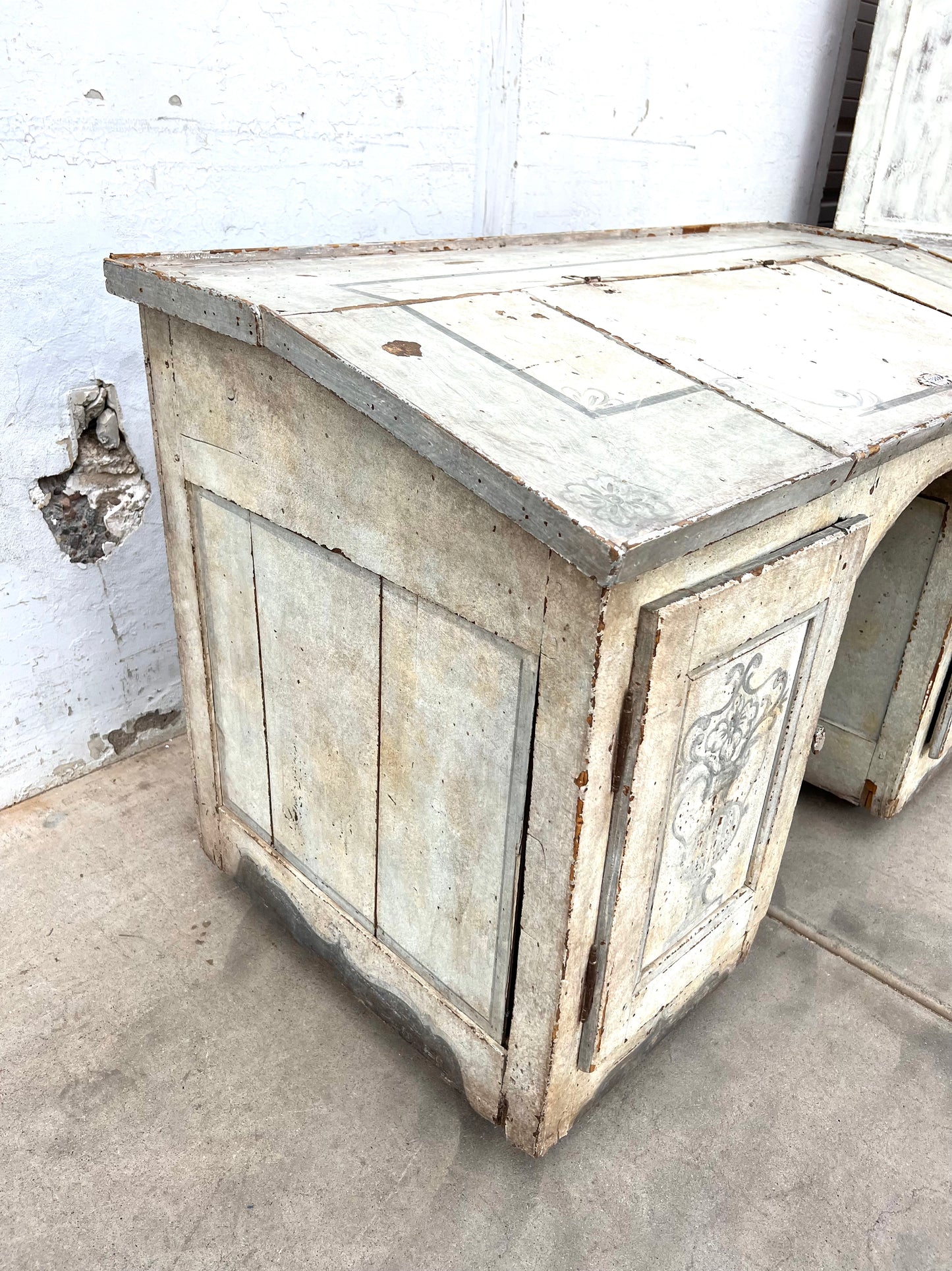 19th C. Swedish Painted Slant Top Desk