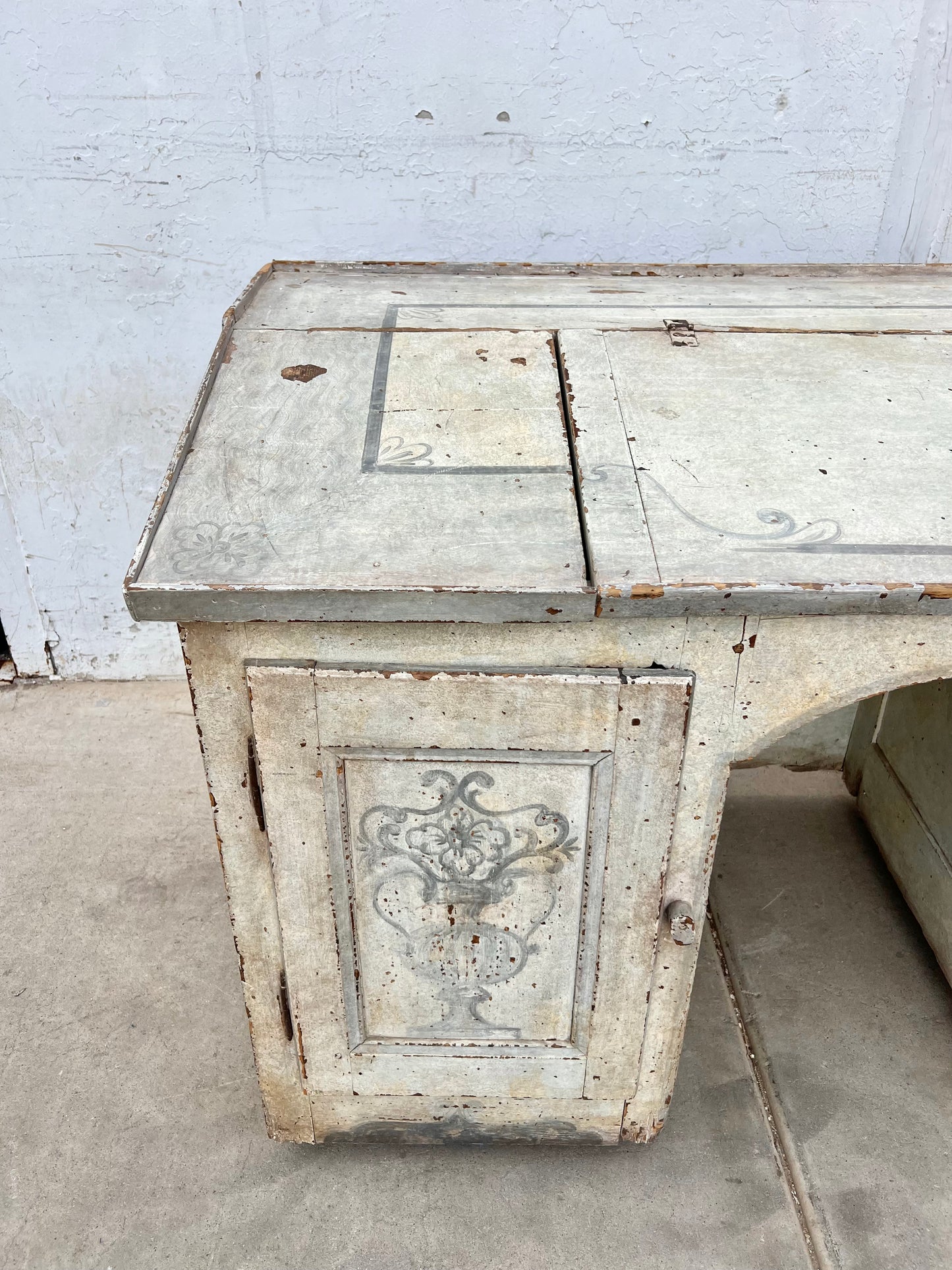 19th C. Swedish Painted Slant Top Desk