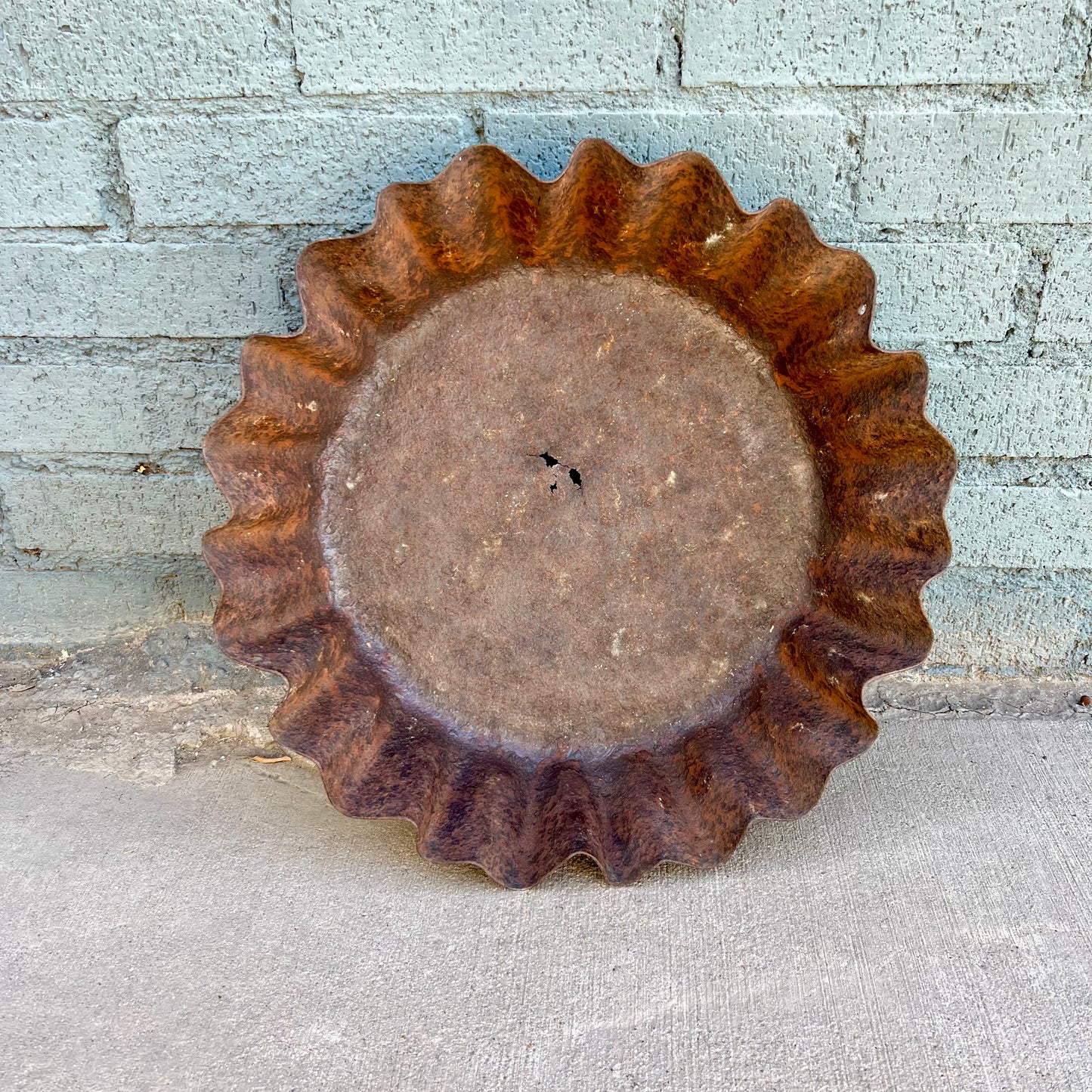 Scalloped Metal Bowl