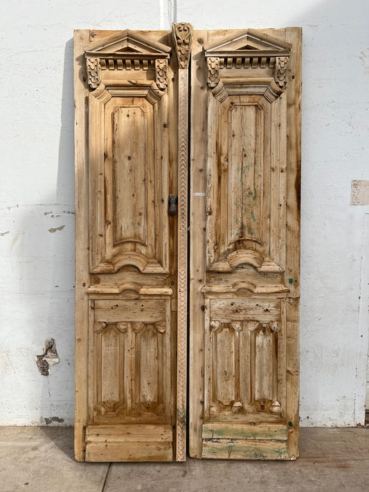 Pair of  Carved Wood Doors