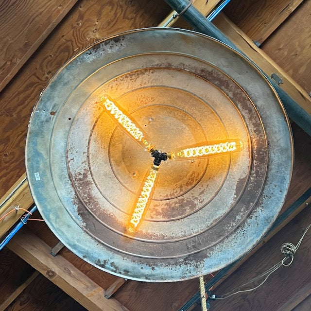 Repurposed Silo Cover Light