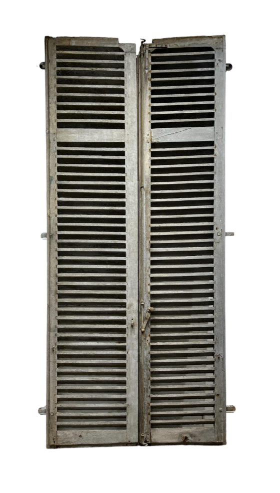 Pair of French Painted Shutters