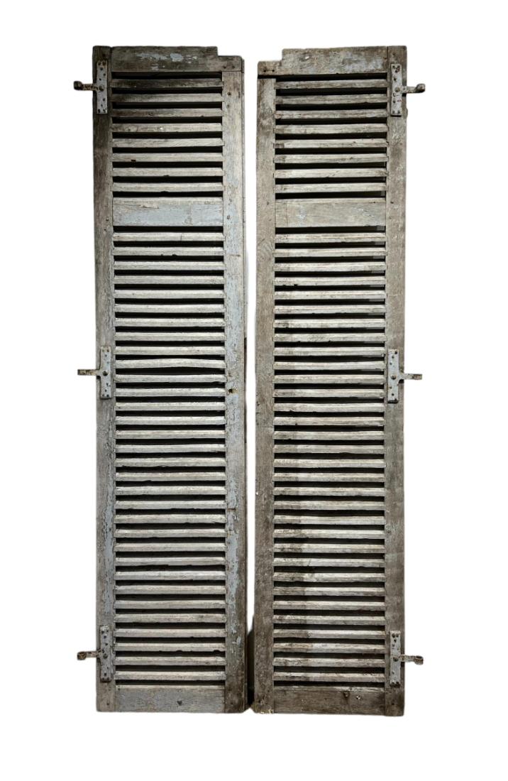 Pair of French Painted Shutters