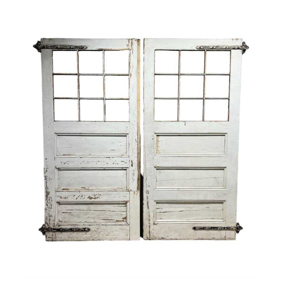 Pair of White Painted Stall Doors