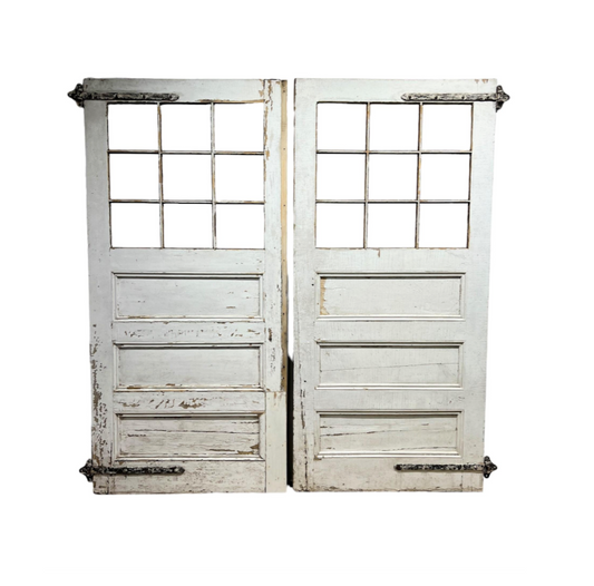 Pair of White Painted Horse Stall Doors