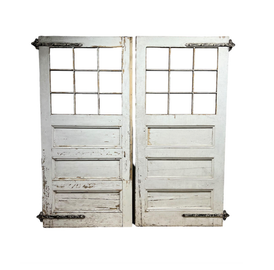 Pair of White Painted Stall Doors