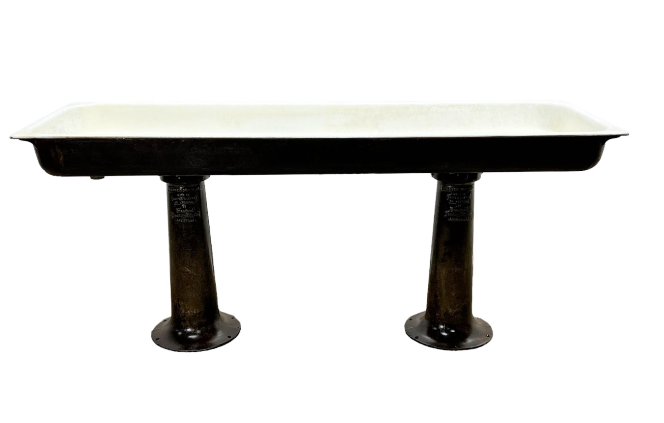 Standard Industrial Cast Iron Sink on Legs