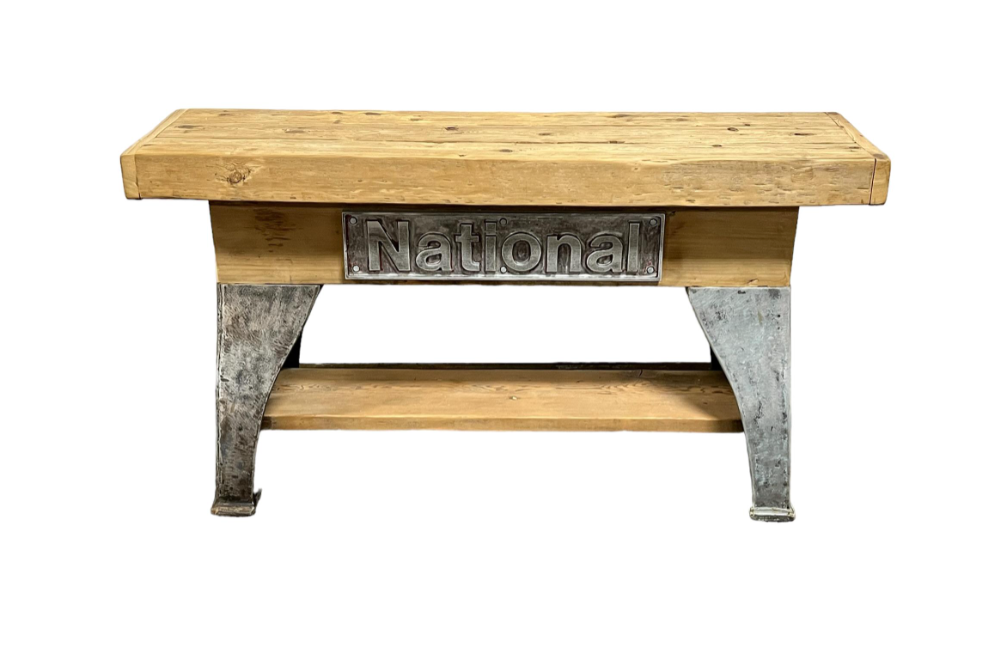"NATIONAL" Industrial Work Table with Bleached Top