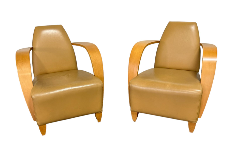 Pair of MCM Danish Club Chairs