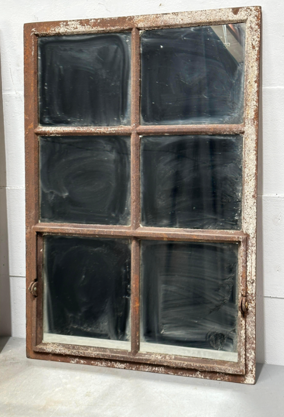 Industrial Metal Window Mirror