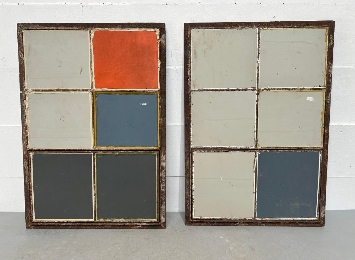 Industrial Metal Window Mirror