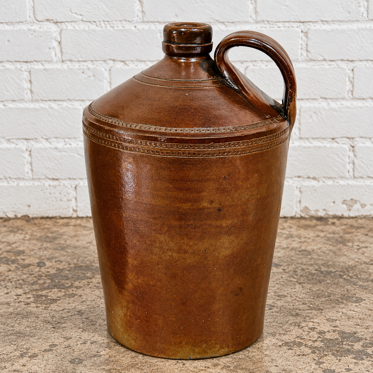English Glazed Stoneware Jug