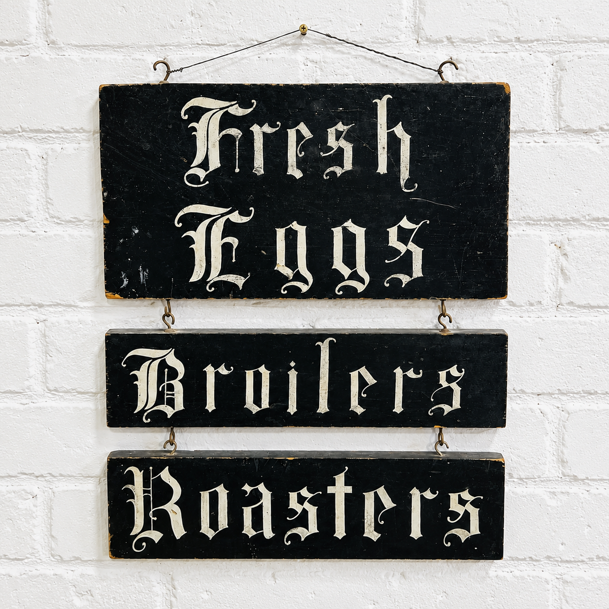 Painted Wooden Egg Farm Sign