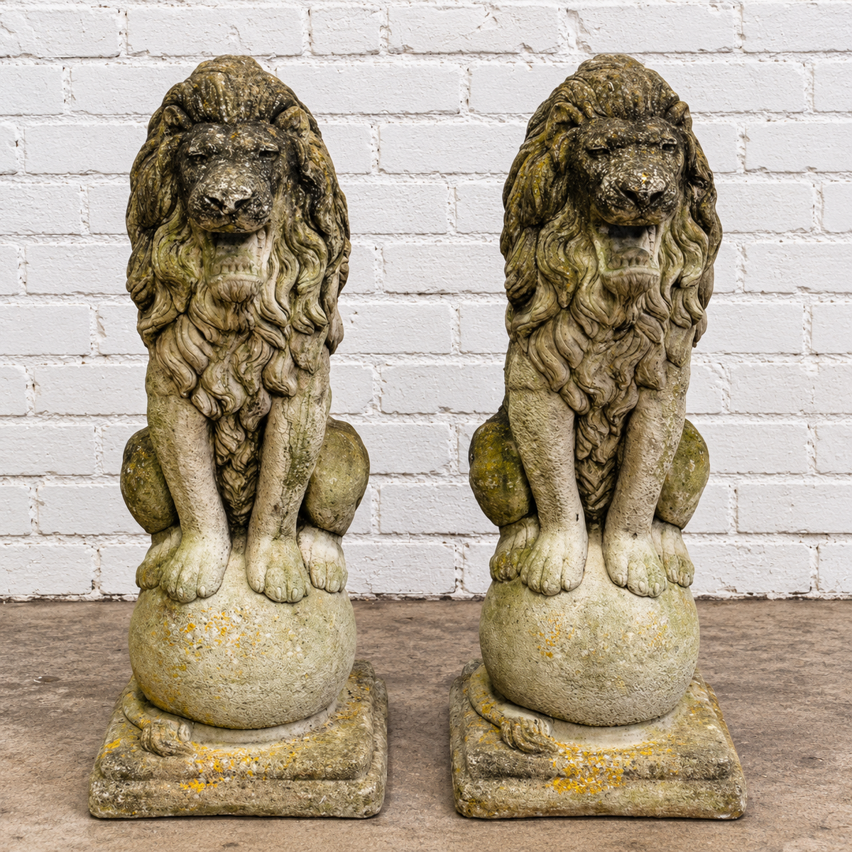 English Concrete Garden Lions