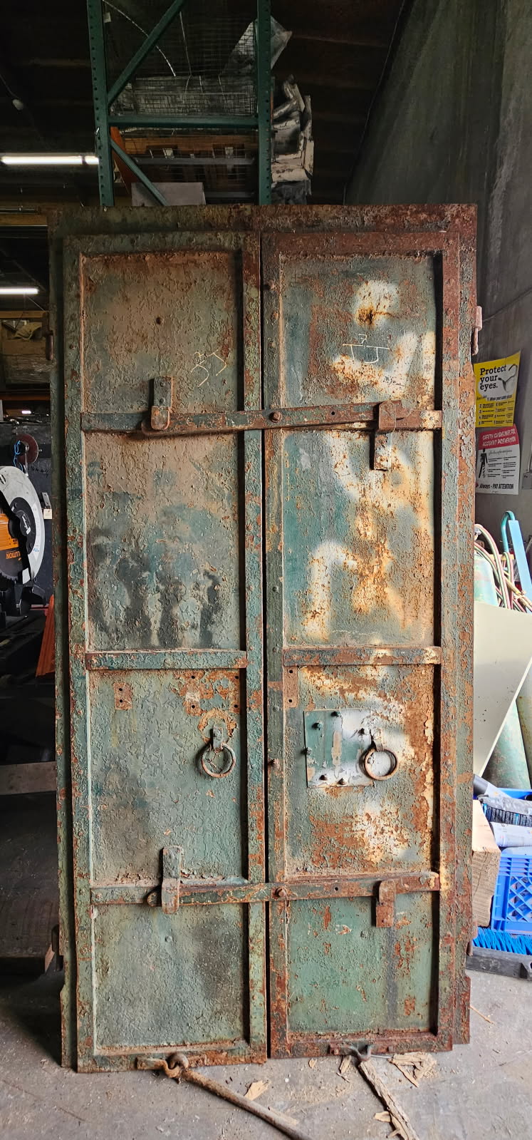 Pair of Iron Factory Shutters