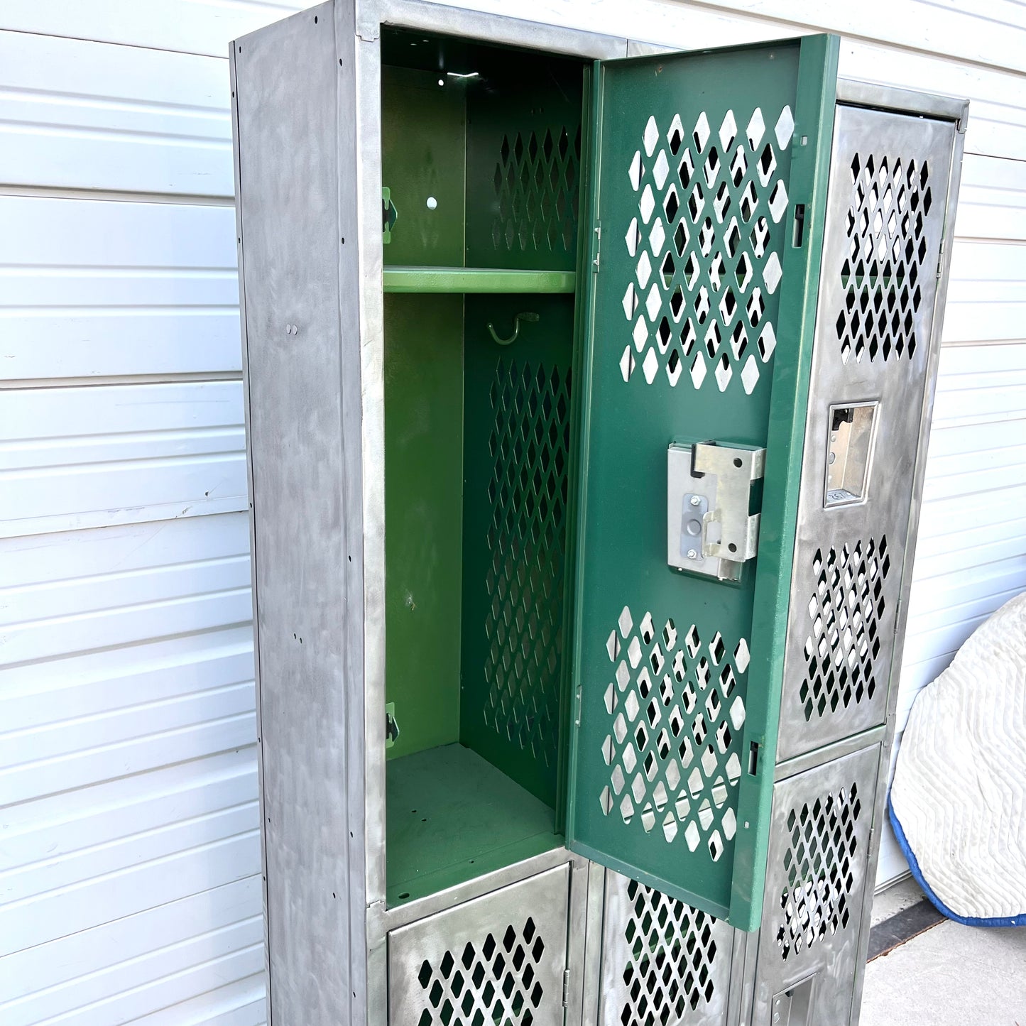 Stripped Metal Lockers