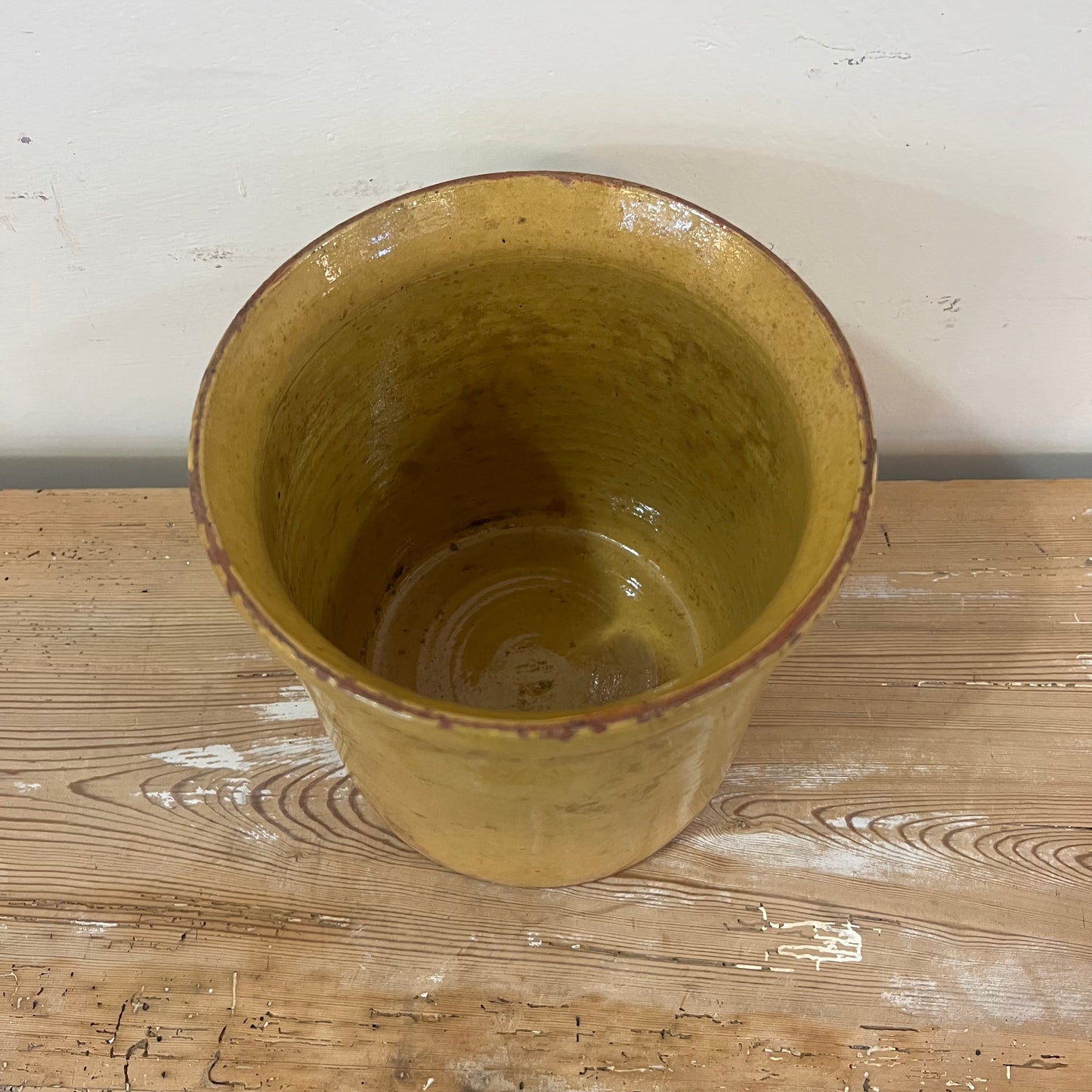 French Yellow Ware Jam Jar