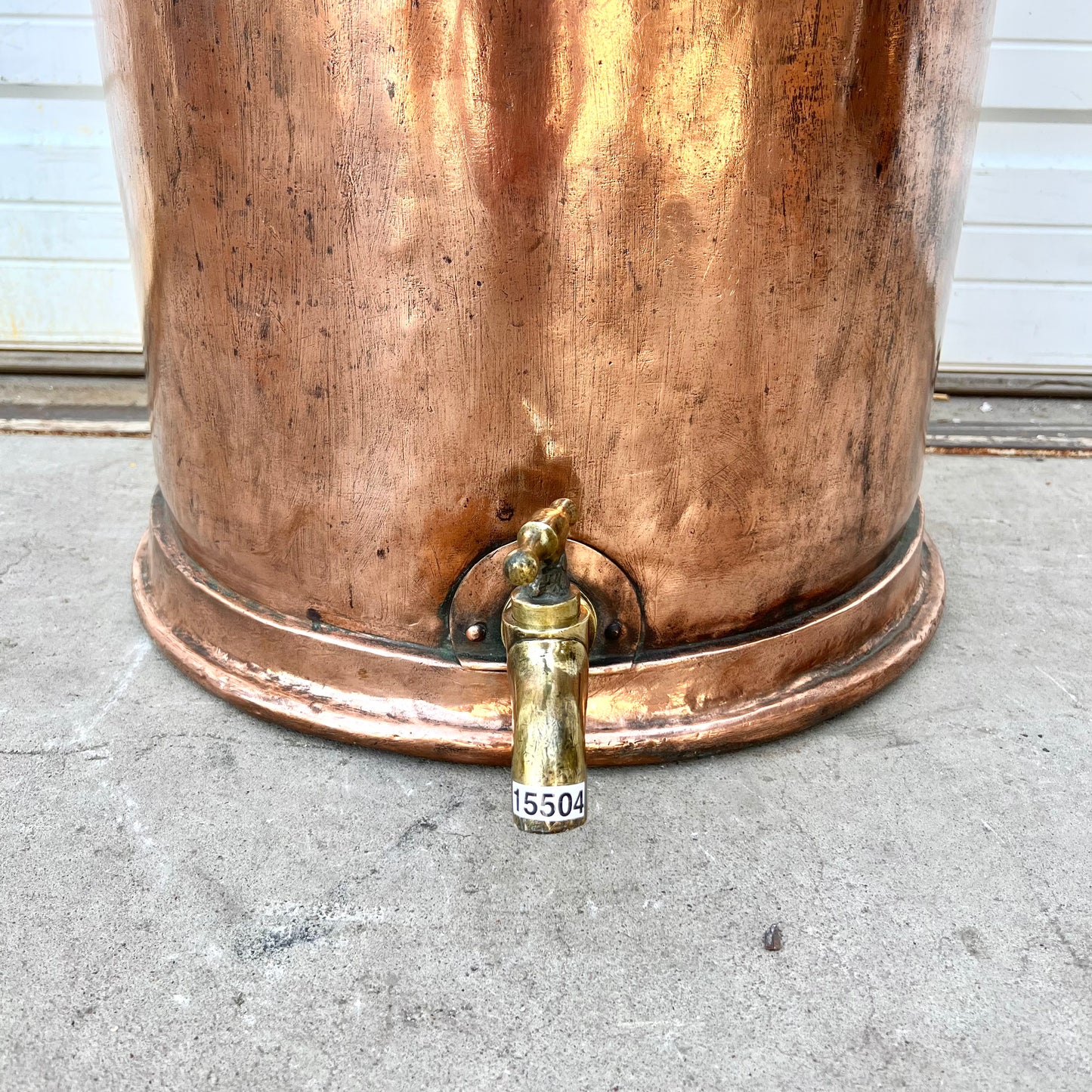 Very Large Copper Receptacle with Spigot