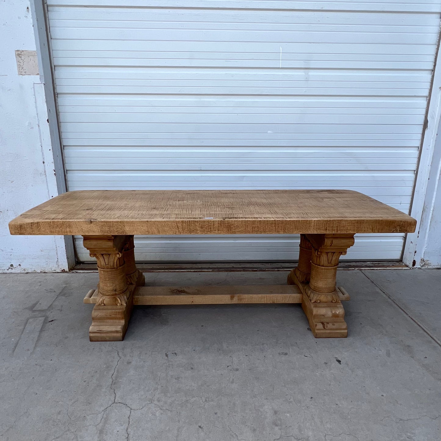 Wood French Dining Table with Corinthian Style Base