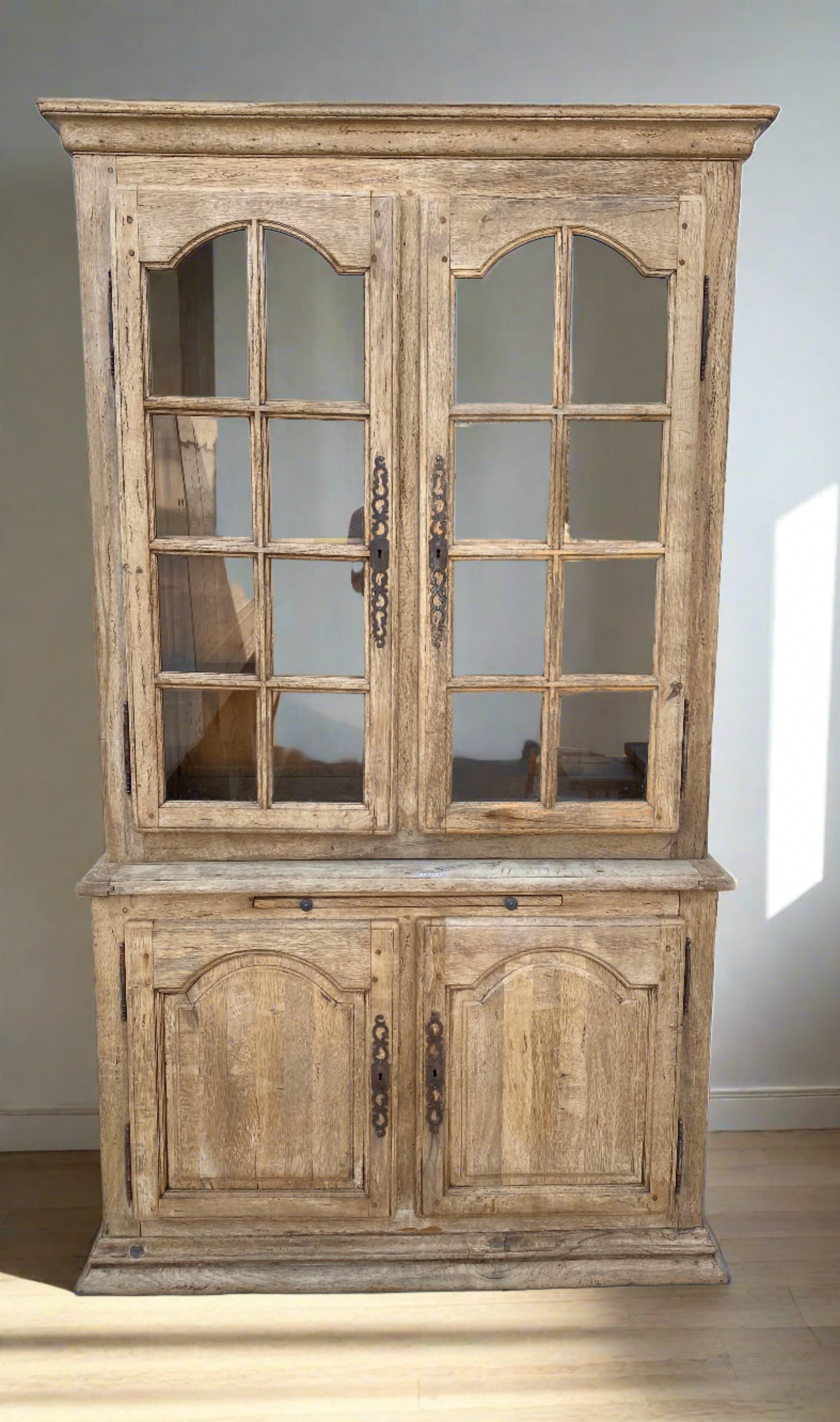 Bleached Antique Display Cabinet