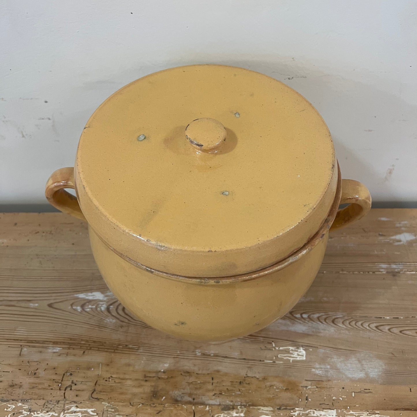 Antique French Egg Crock w/ Lid