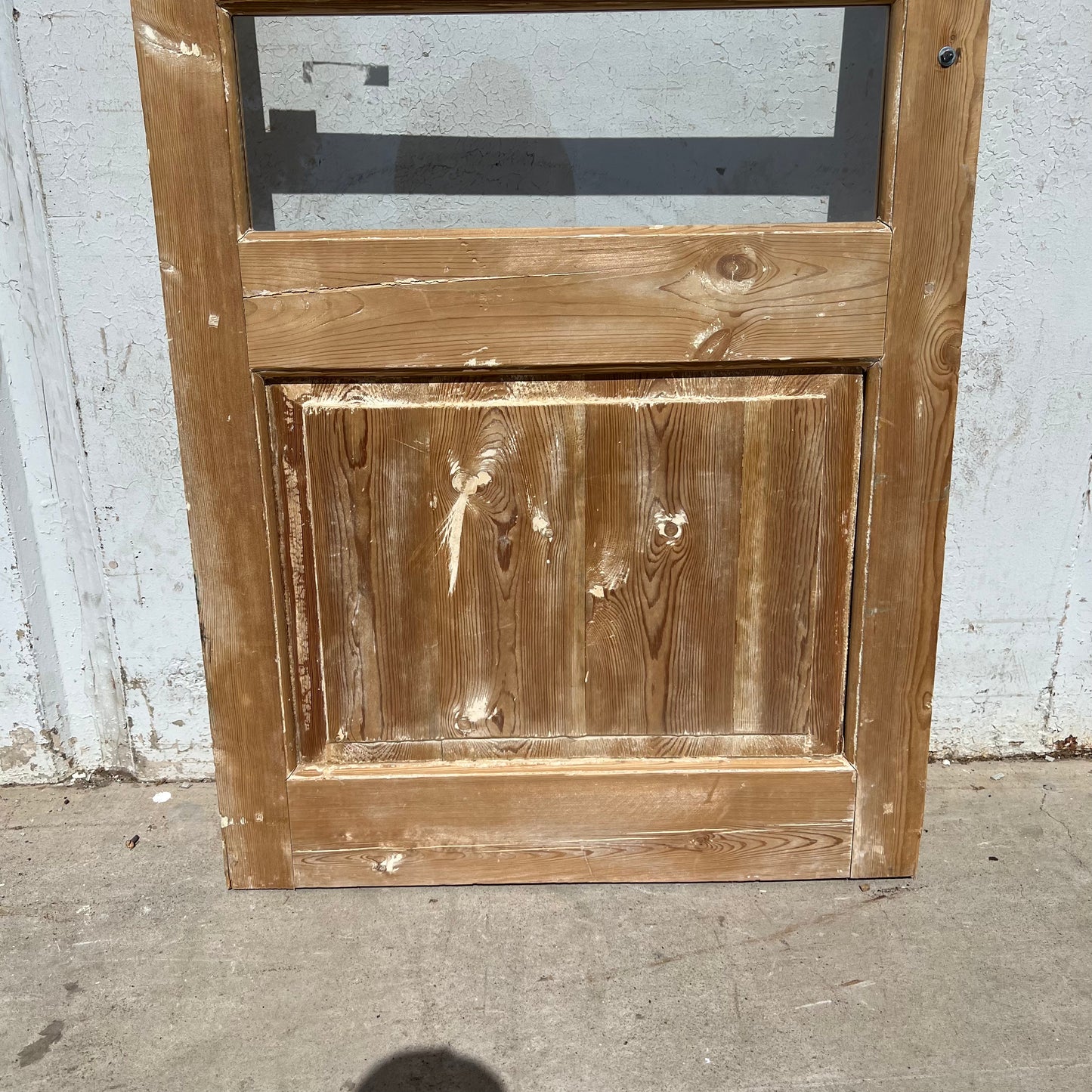 Single 4-Lite Antique Wood Doors