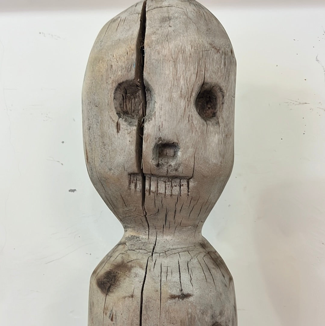 Folk Art Faces Totem Pole