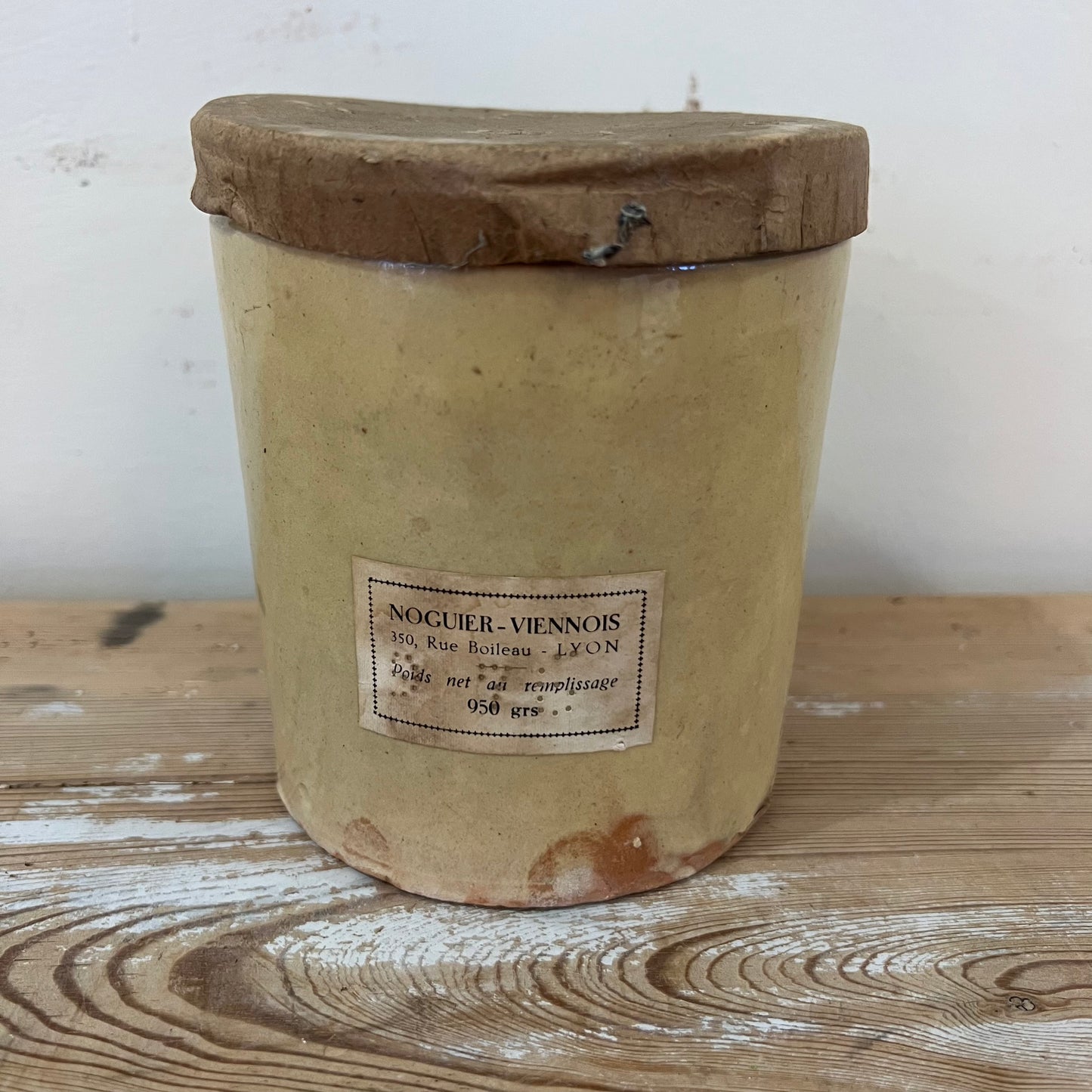 Antique French Jam Jar with Lid