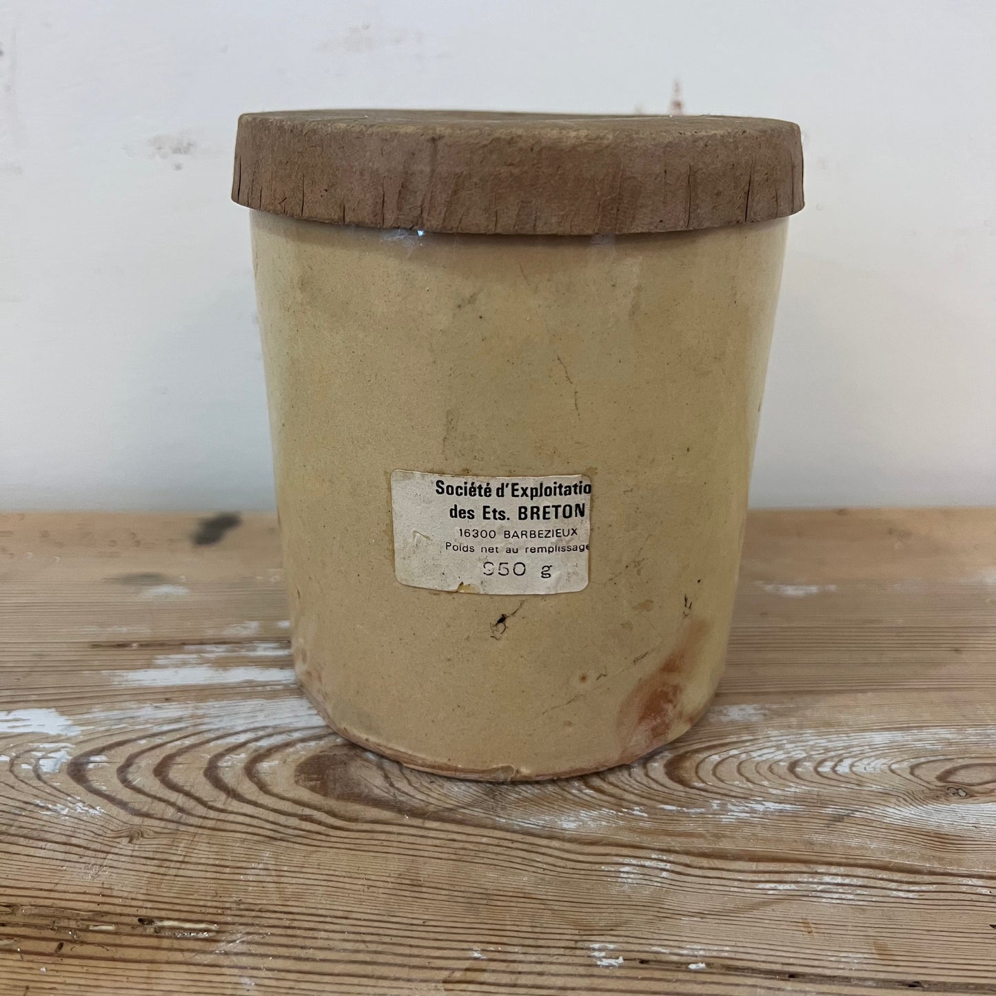 Antique French Jam Jar with Lid