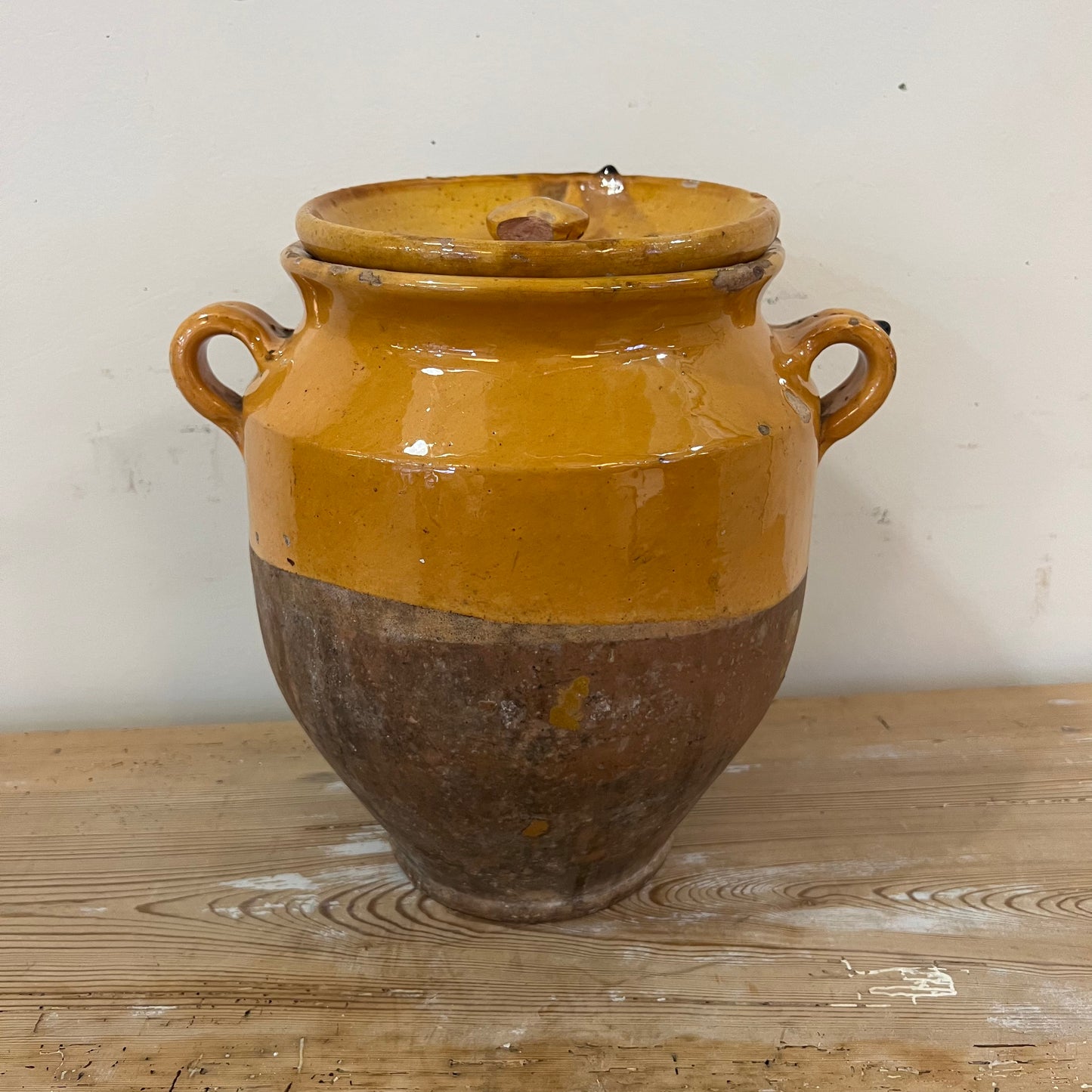 Antique French Confit Pot w/ Lid