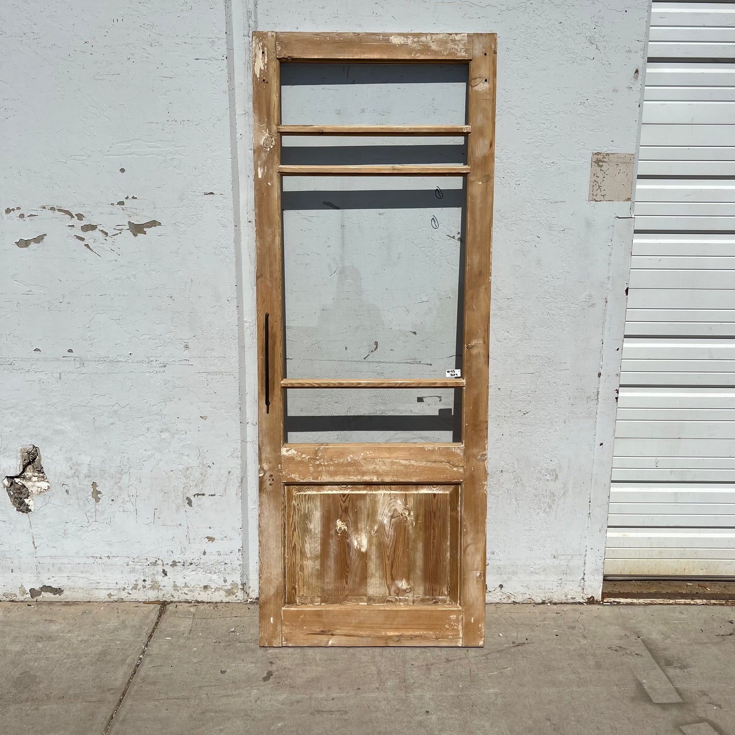 Single 4-Lite Antique Wood Doors