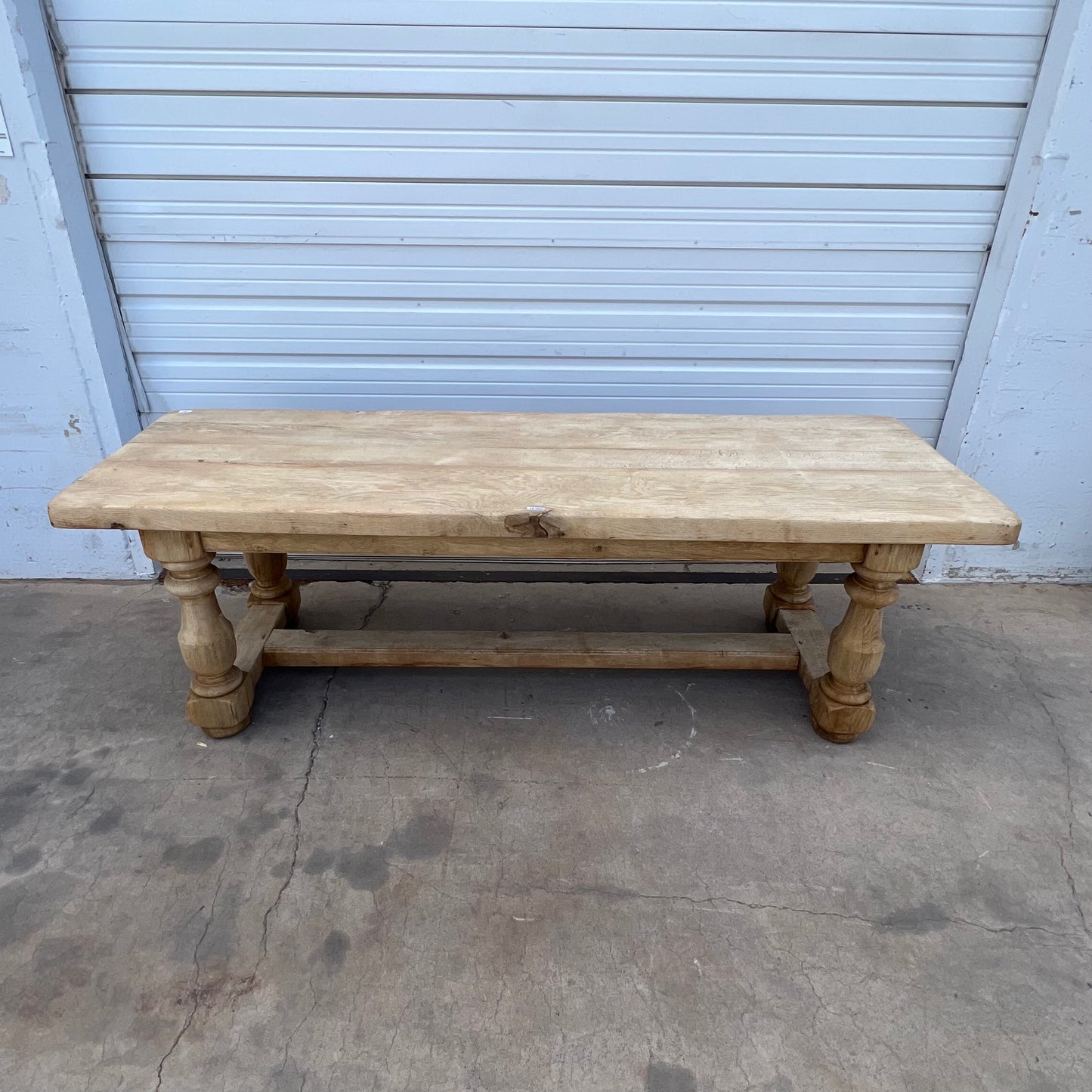 Bleached French Wood Dining Table