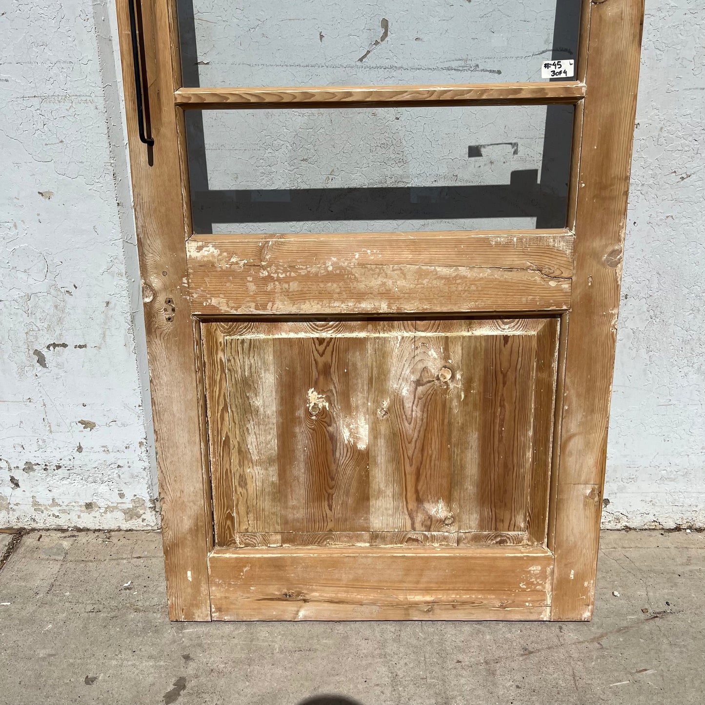 Single 4-Lite Antique Wood Doors