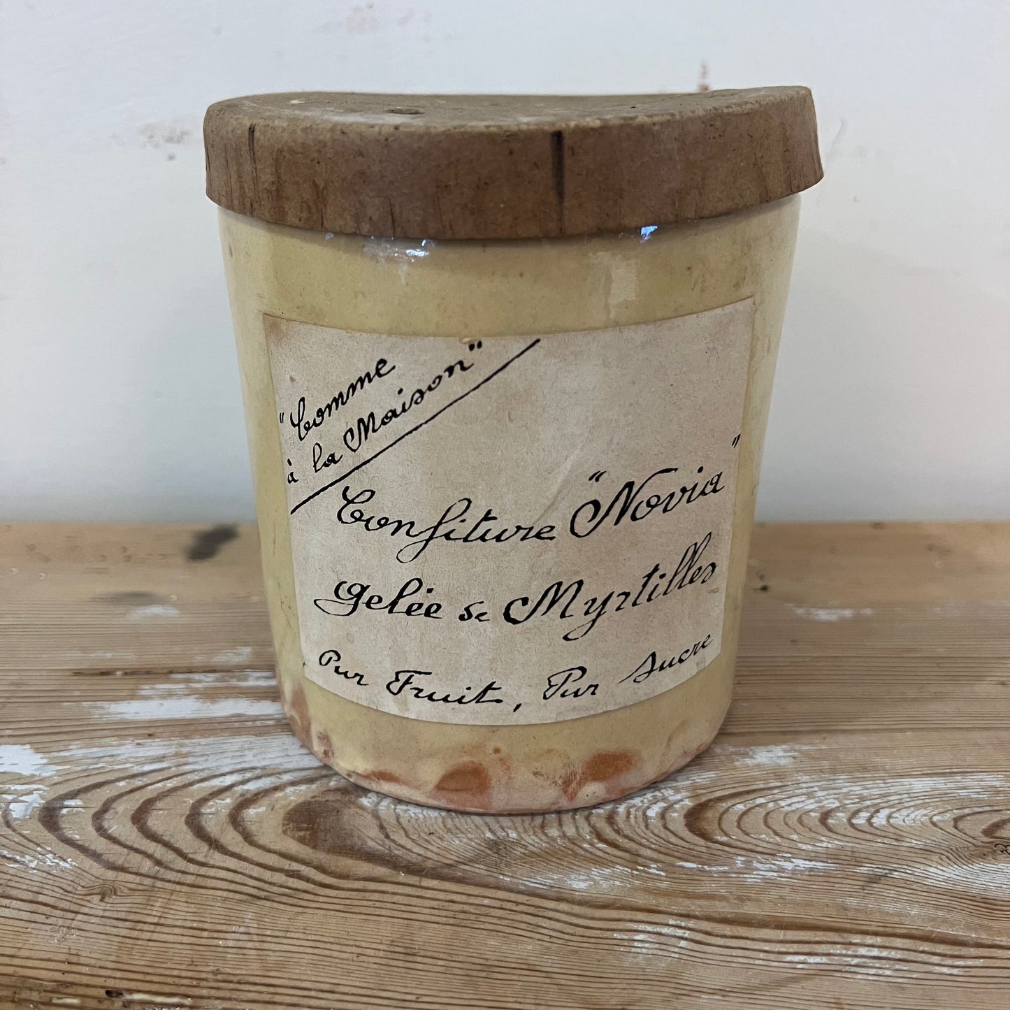 Antique French Jam Jar with Lid