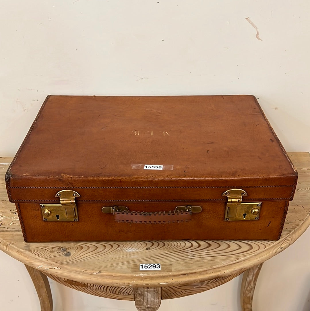 Vintage Leather Suitcase M.L.B