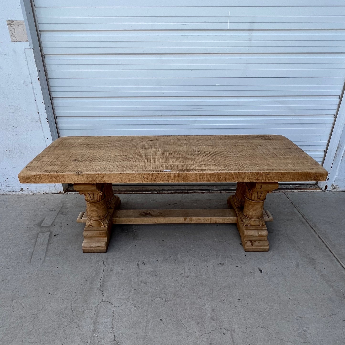 Wood French Dining Table with Corinthian Style Base