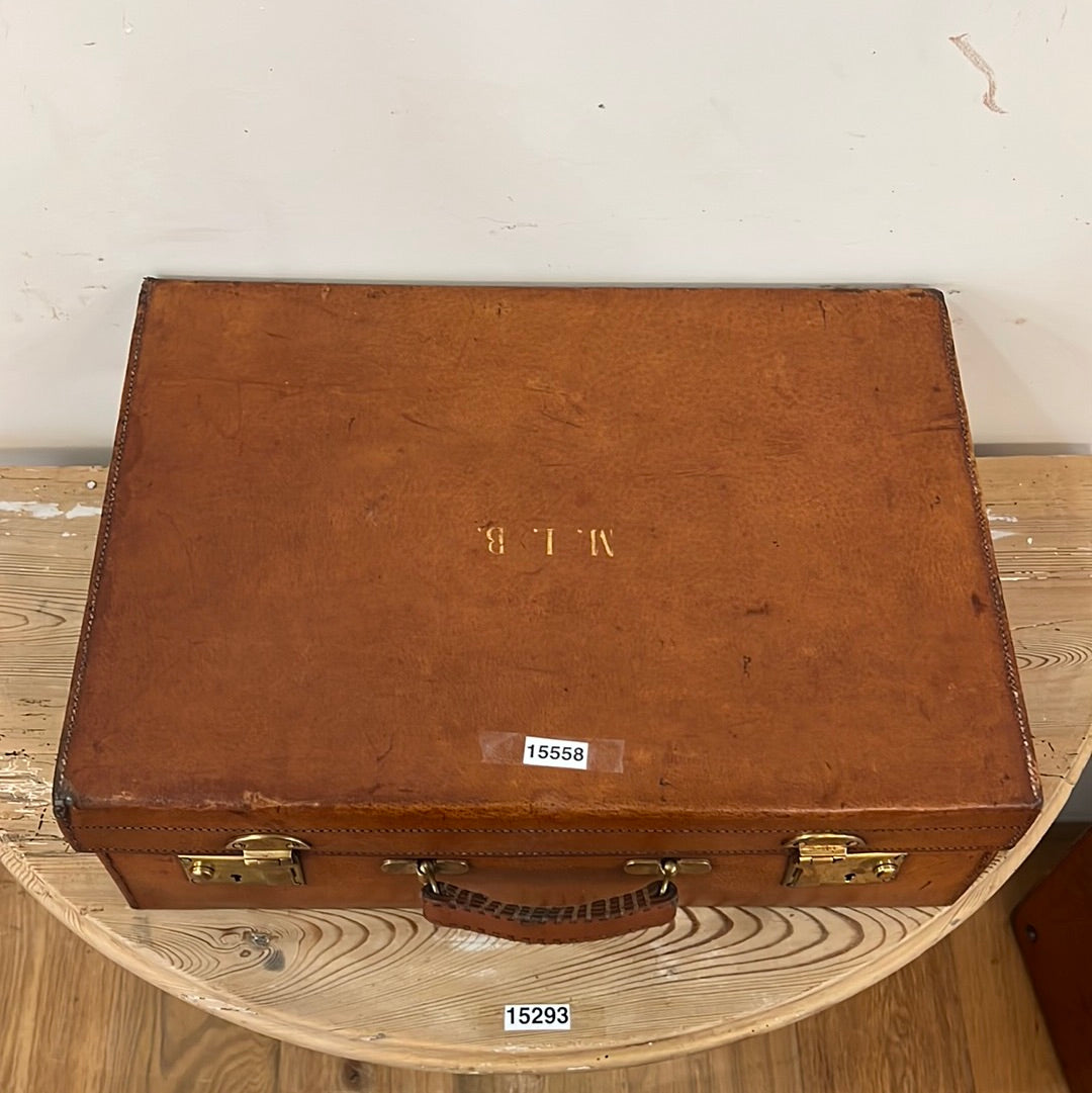 Vintage Leather Suitcase M.L.B