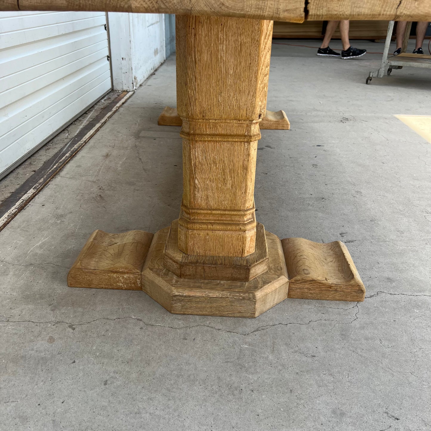 Washed Oak Trestle Dining Table