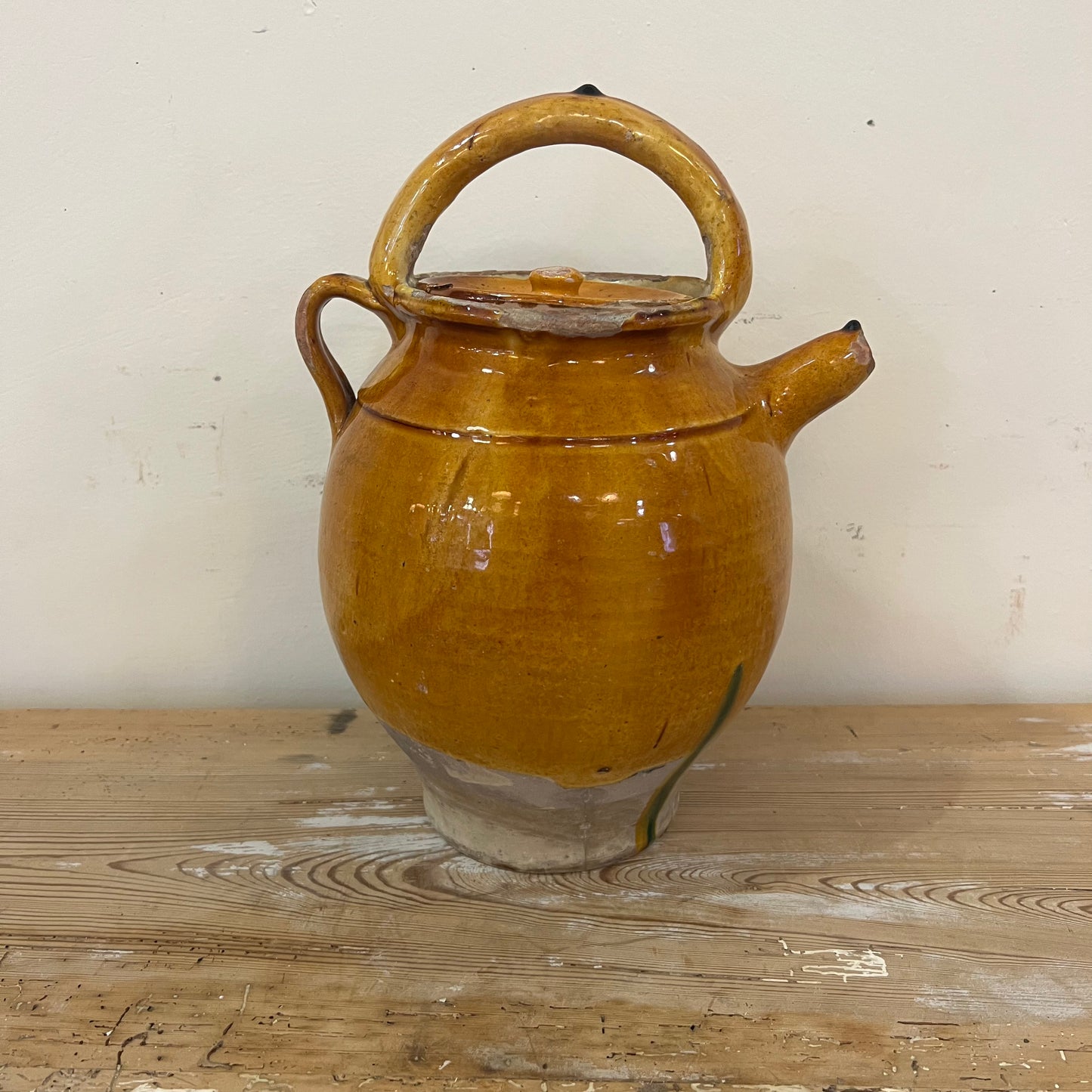 Large Ochre Watering Jug w/Lid