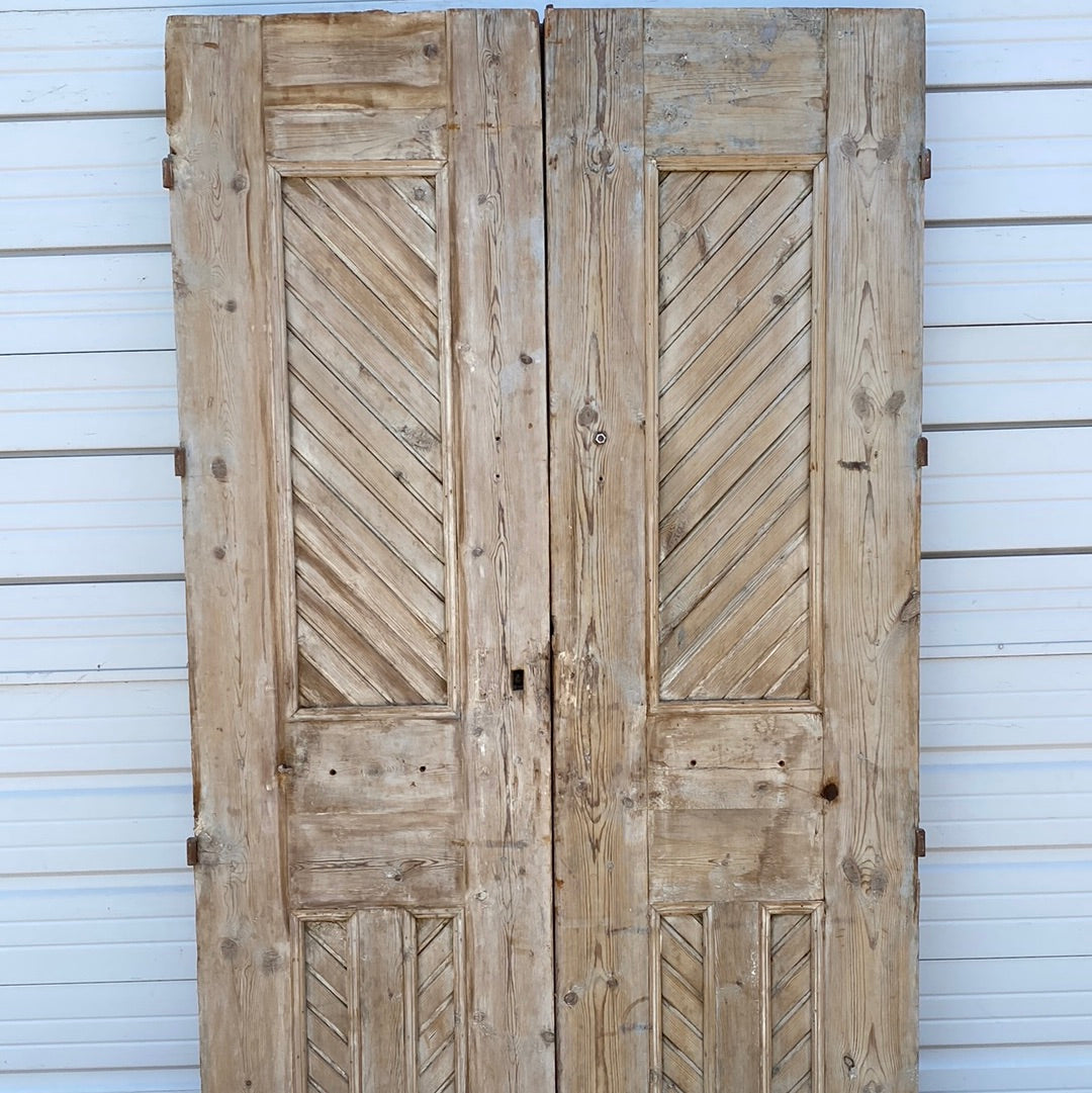 Pair of Antique Carved Wood Doors