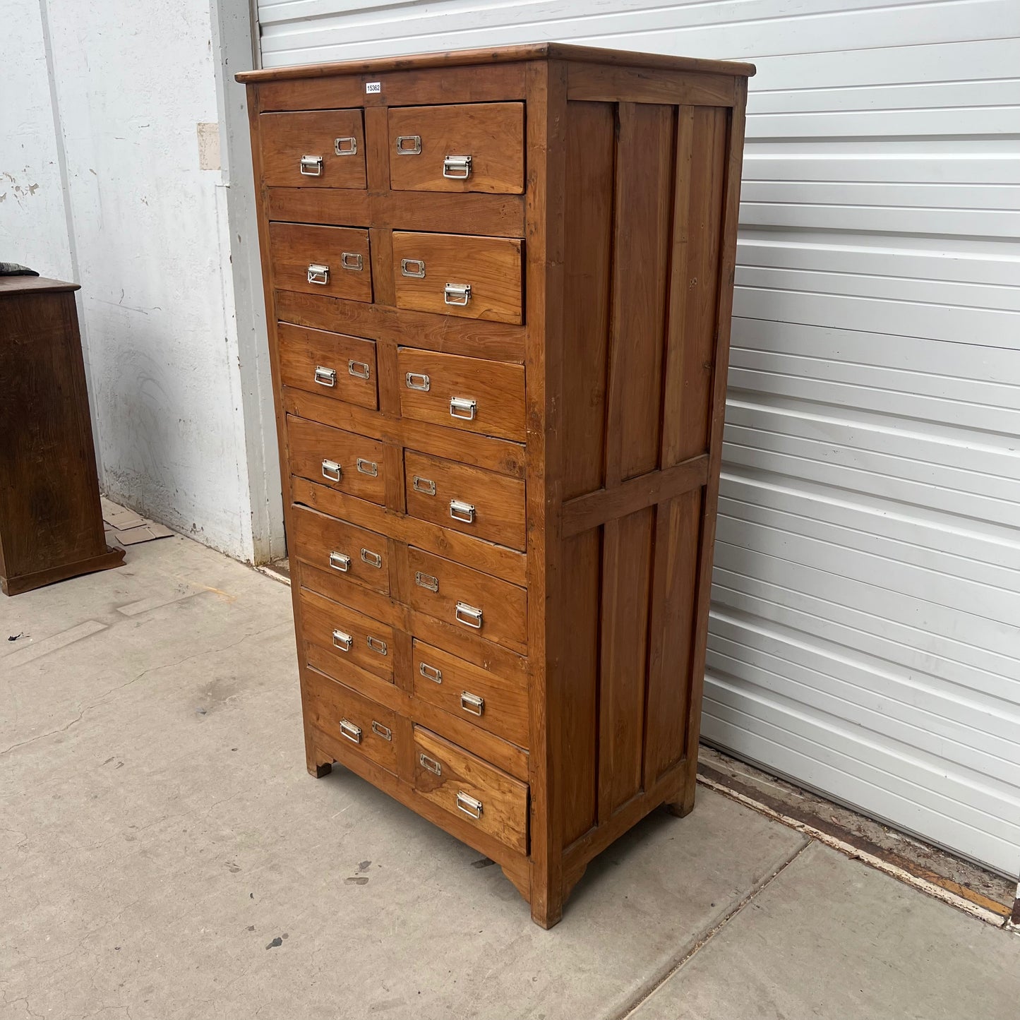 12 Drawer High Wood Cabinet