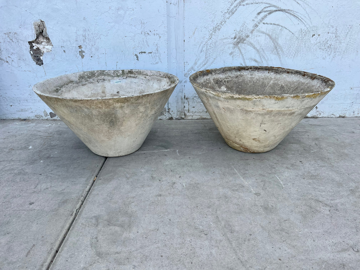 Pair of Medium Willy Guhl Cone Planters