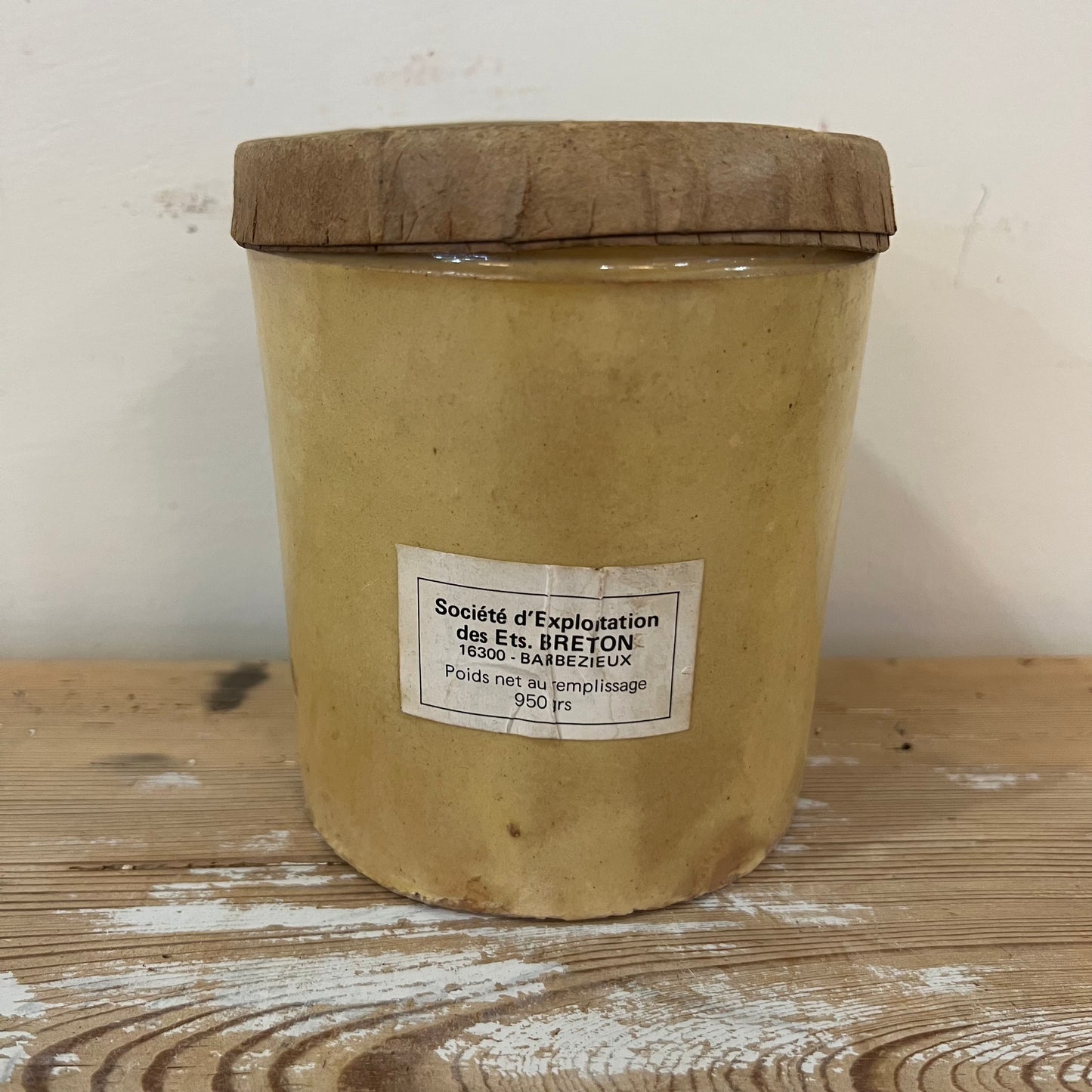 Antique French Jam Jar with Lid