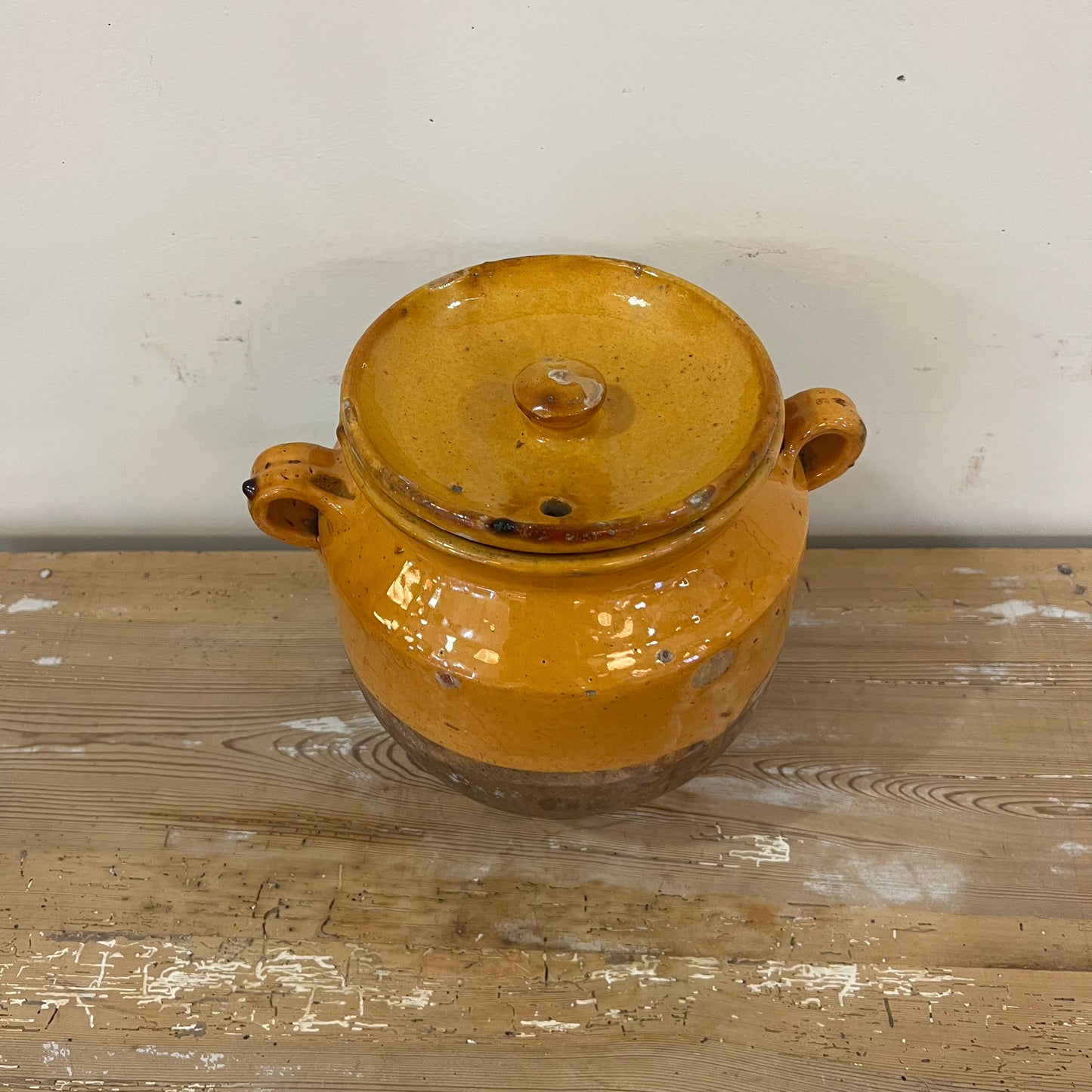 Antique French Confit Pot w/ Lid