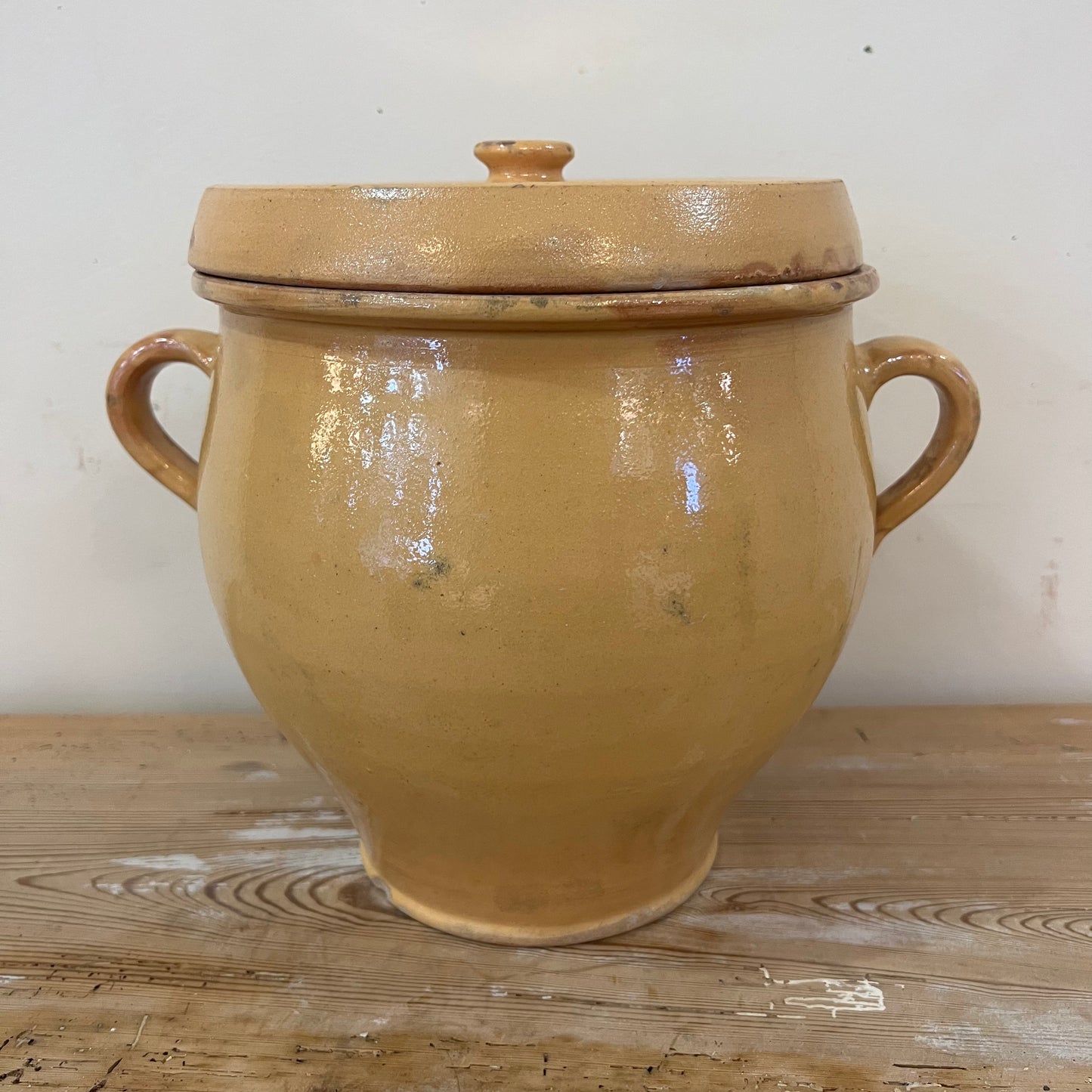 Antique French Egg Crock w/ Lid