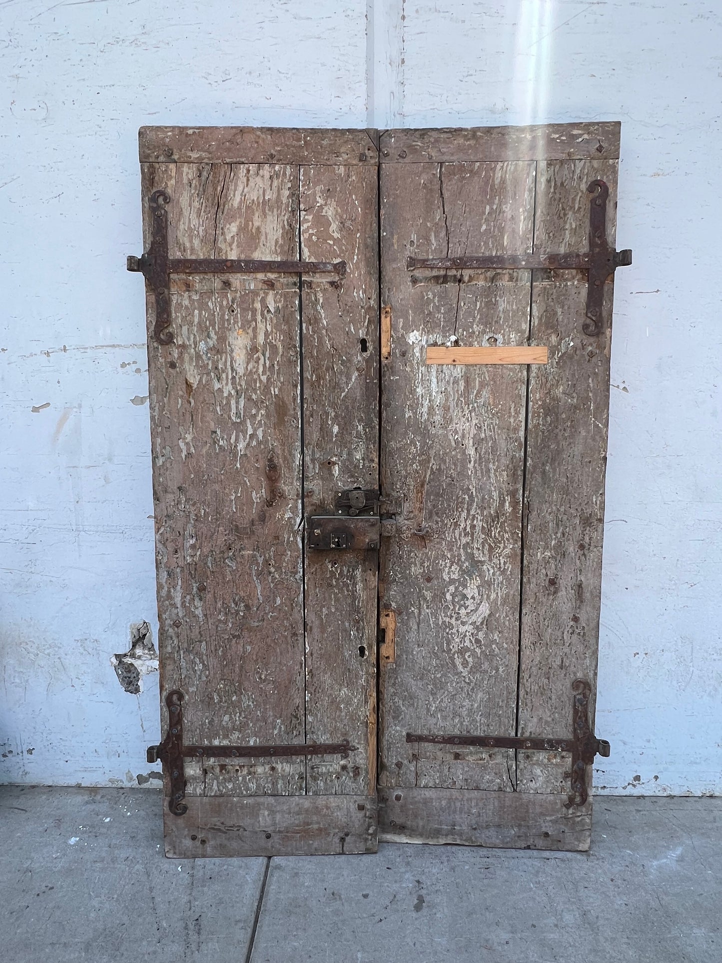 Antique Pair of Carved Wooden Doors from Lisle Sur la Sorgue