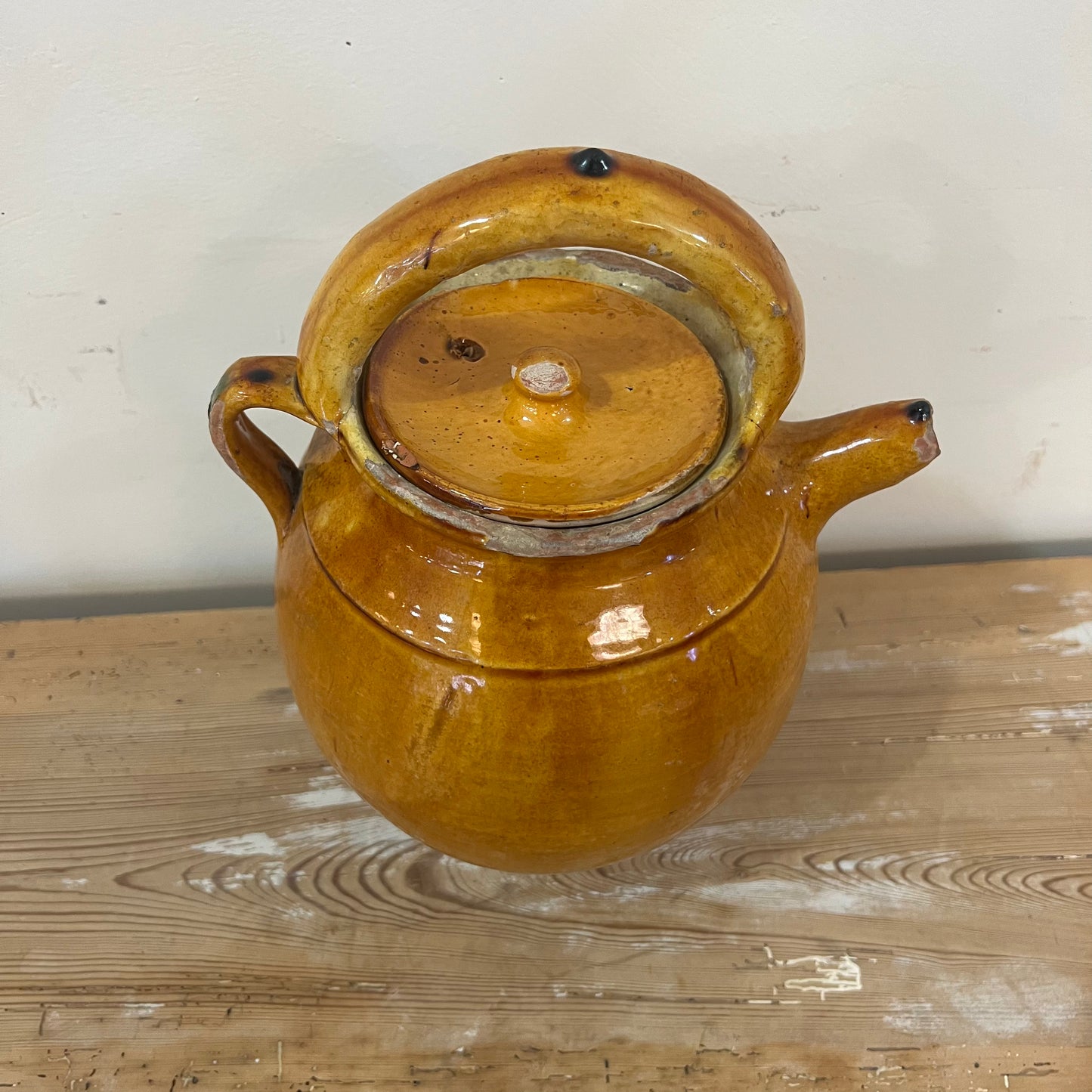 Large Ochre Watering Jug w/Lid